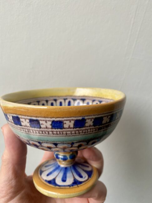 Pretty hand-painted pot from Italy.