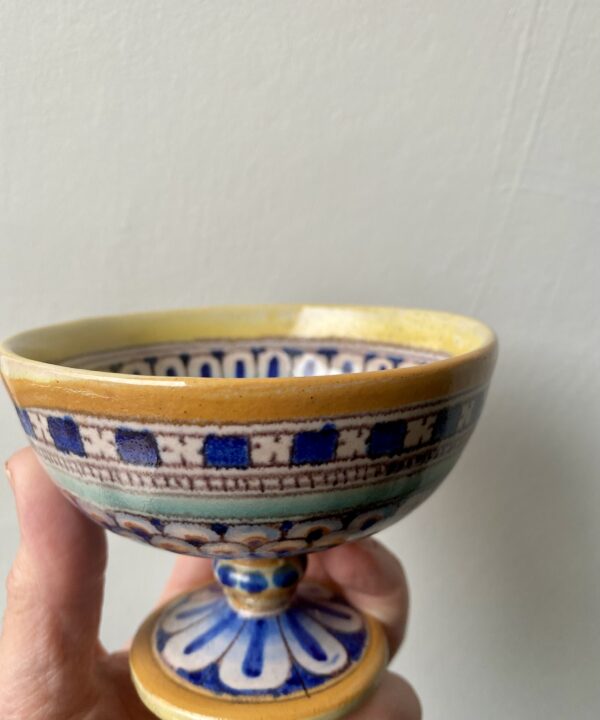 Pretty hand-painted pot from Italy.