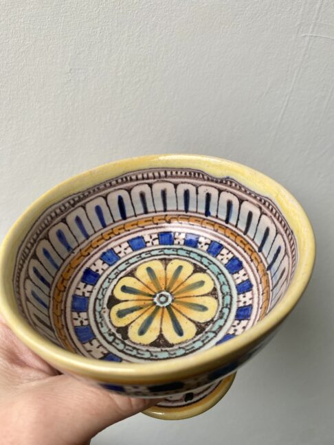 A hand-painted and handmade Italian pottery dish.