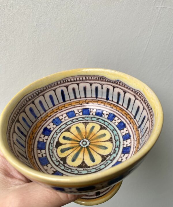 A hand-painted and handmade Italian pottery dish.