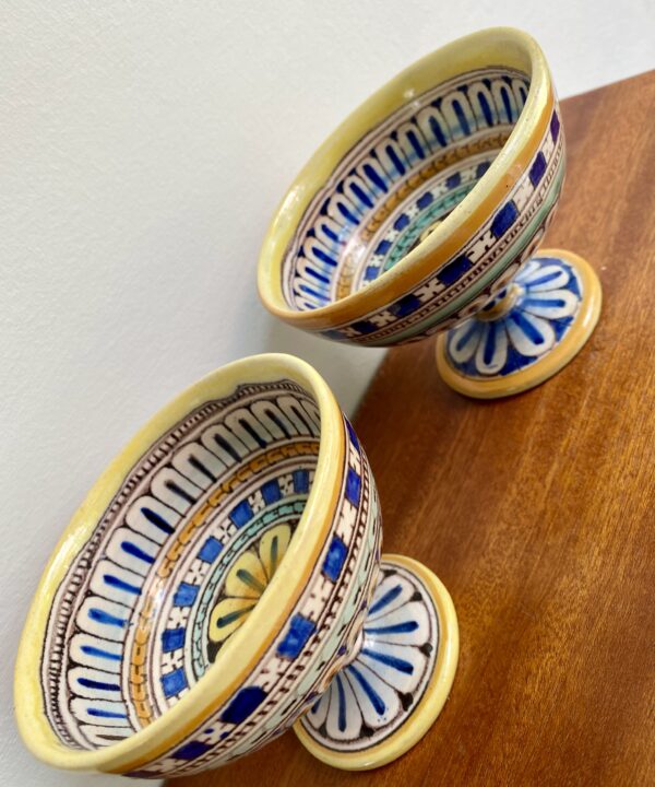 Pair of vintage Italian hand-painted dishes.