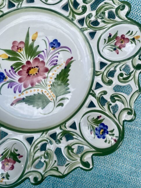 A pretty floral wall plate from Portugal.