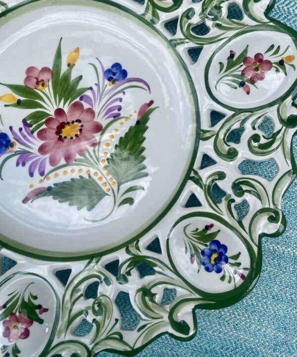 A pretty floral wall plate from Portugal.