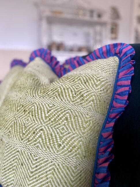 Luxury tweed cushions.