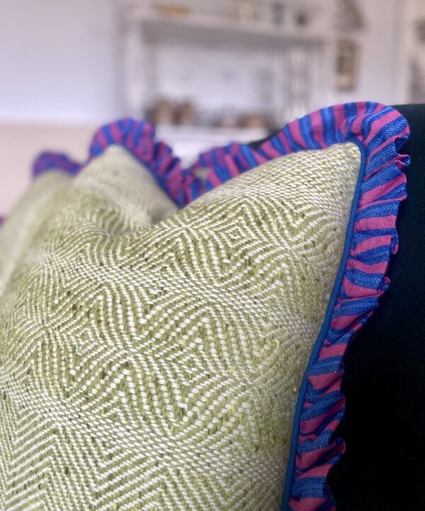 Luxury tweed cushions.