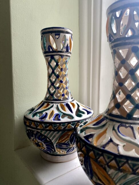 Handmade and hand-painted vintage vases.