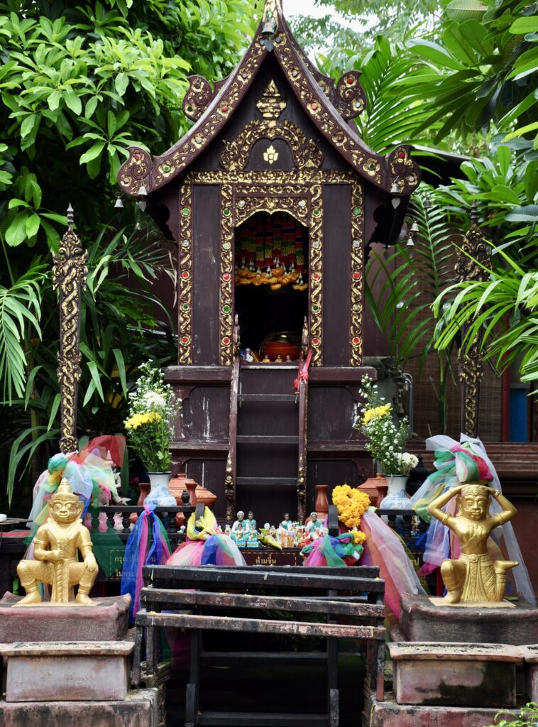 A colourful Thai shrine in Bangkok.