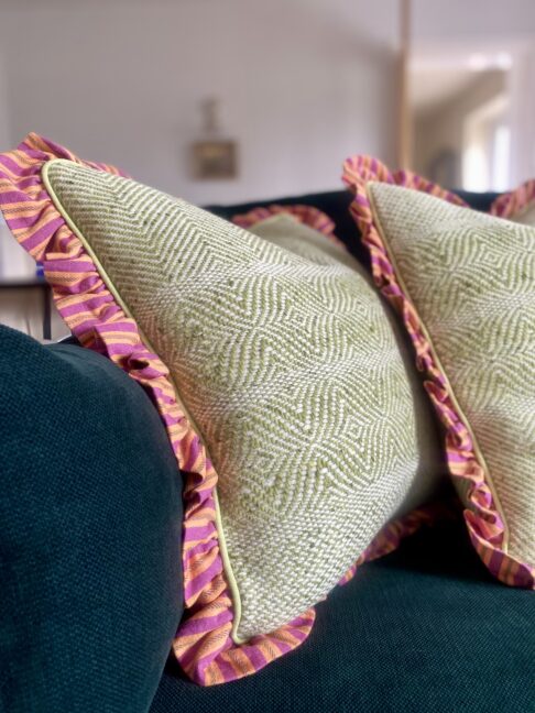 Luxury Irish tweed and linen cushions.
