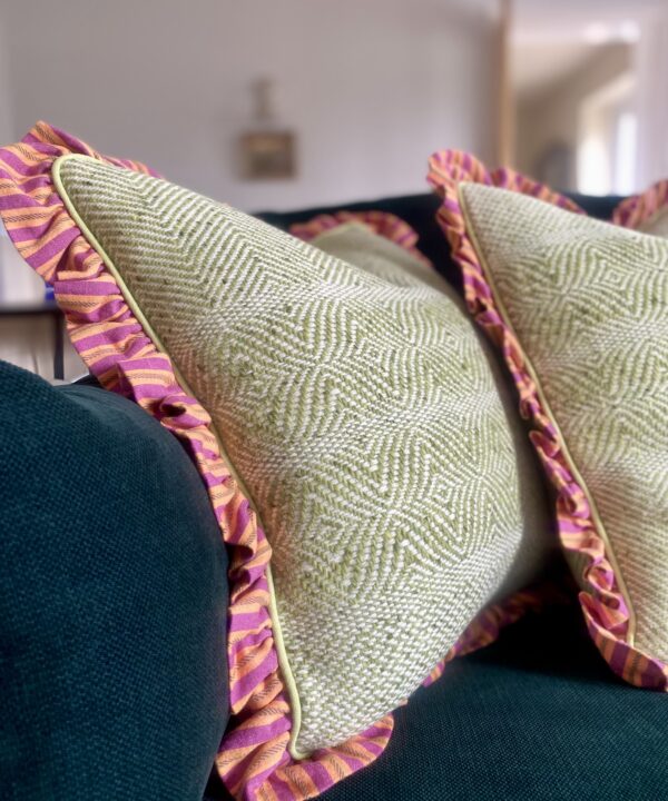 Luxury Irish tweed and linen cushions.