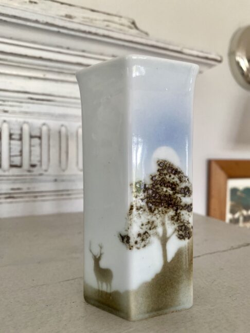 Studio pottery bud vase from Scottish pottery Highbank porcelain in Lochgilphead.
